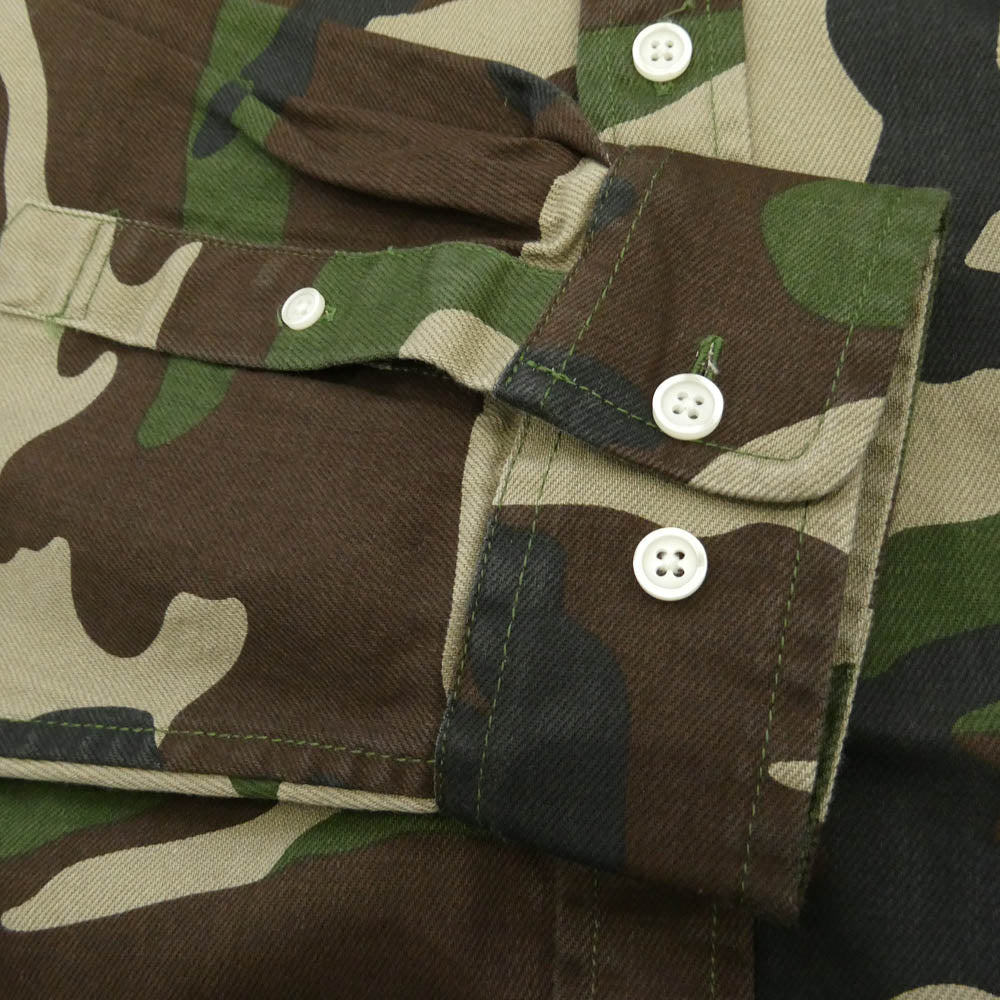 Supreme シュプリーム 25AW Small Box Denim Shirt スモールボックスロゴ ウッドランドカモ デニム シャツ マルチカラー系 L【極上美品】【中古】