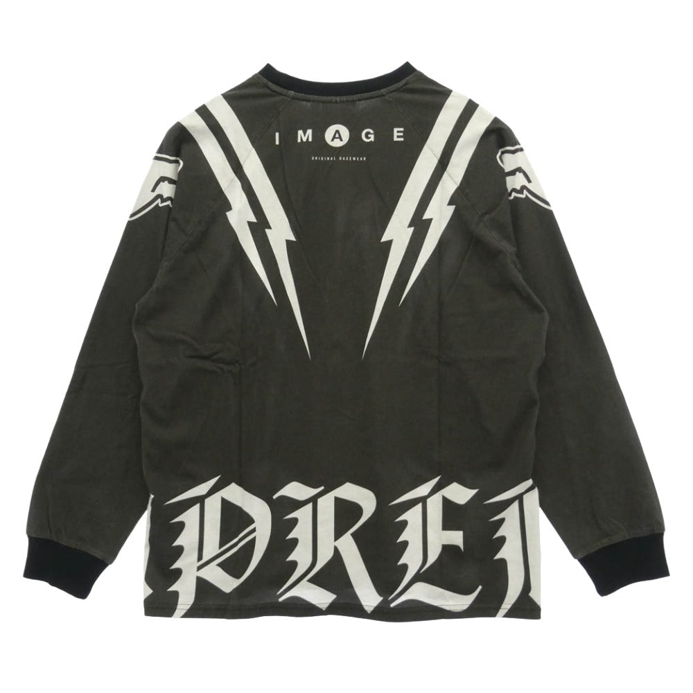 Supreme シュプリーム 25AW FOX RACING L/S TOP フォックスレーシング ロゴプリント 長袖Tシャツ ブラック系 M【極上美品】【中古】