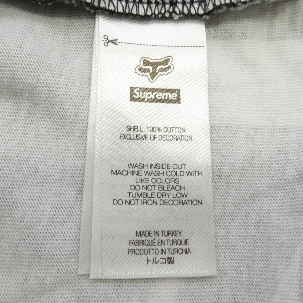 Supreme シュプリーム 25AW FOX RACING L/S TOP フォックスレーシング ロゴプリント 長袖Tシャツ ブラック系 M【極上美品】【中古】