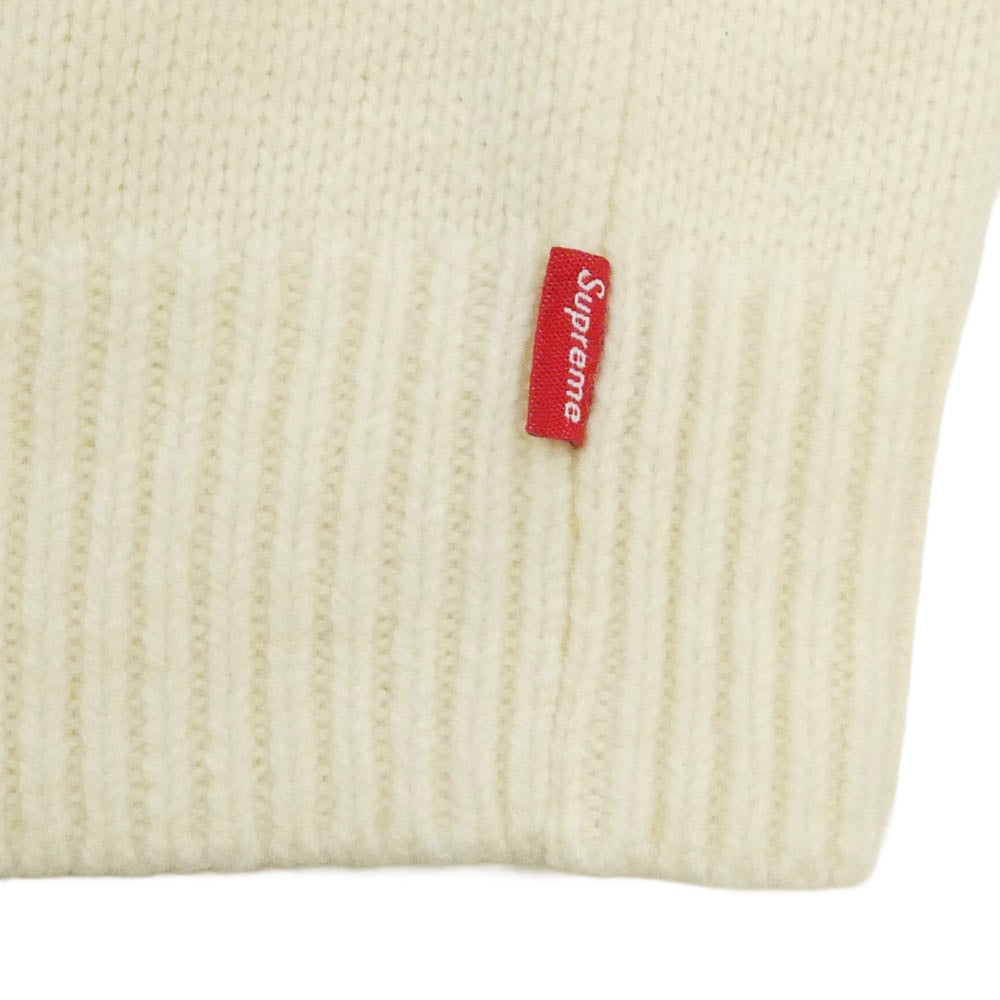 Supreme シュプリーム 25AW Angora Script Sweater アンゴラ スクリプトロゴ クルーネック ニット オフホワイト系 L【極上美品】【中古】