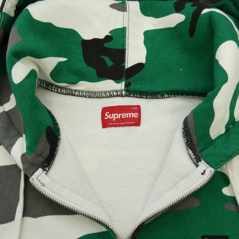 Supreme シュプリーム 25AW Small Box Zip Up Hooded Sweatshirt スモールボックスロゴ カモ ジップアップ パーカー マルチカラー系 L【中古】