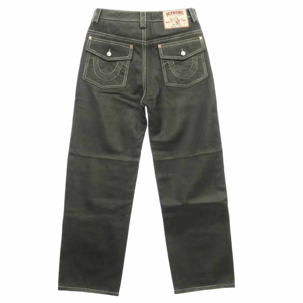 Supreme シュプリーム TRUE RELIGION トゥルーレリジョン 25AW True Religion トゥルーレリジョン Loose Fit Leather Pant ルーズフィット レザー パンツ グレー系 30【中古】