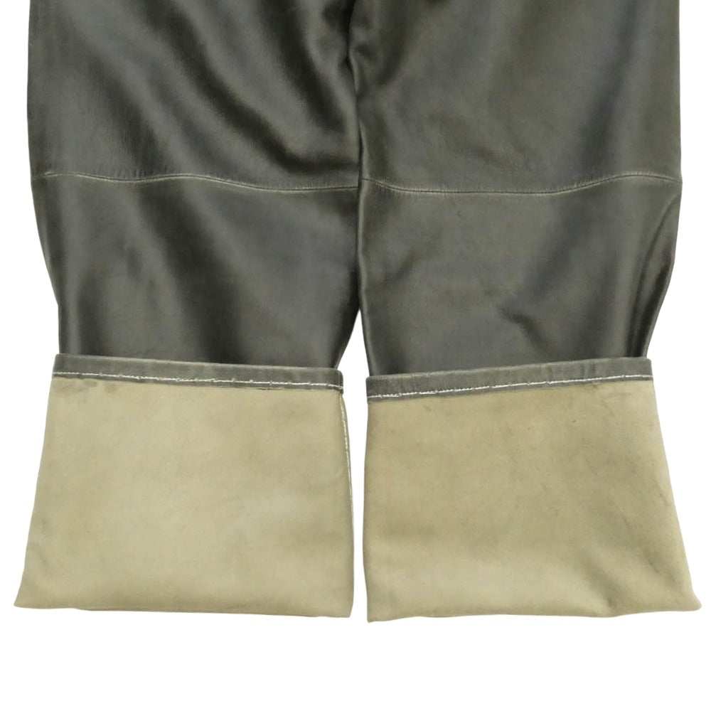 Supreme シュプリーム TRUE RELIGION トゥルーレリジョン 25AW True Religion トゥルーレリジョン Loose Fit Leather Pant ルーズフィット レザー パンツ グレー系 30【中古】