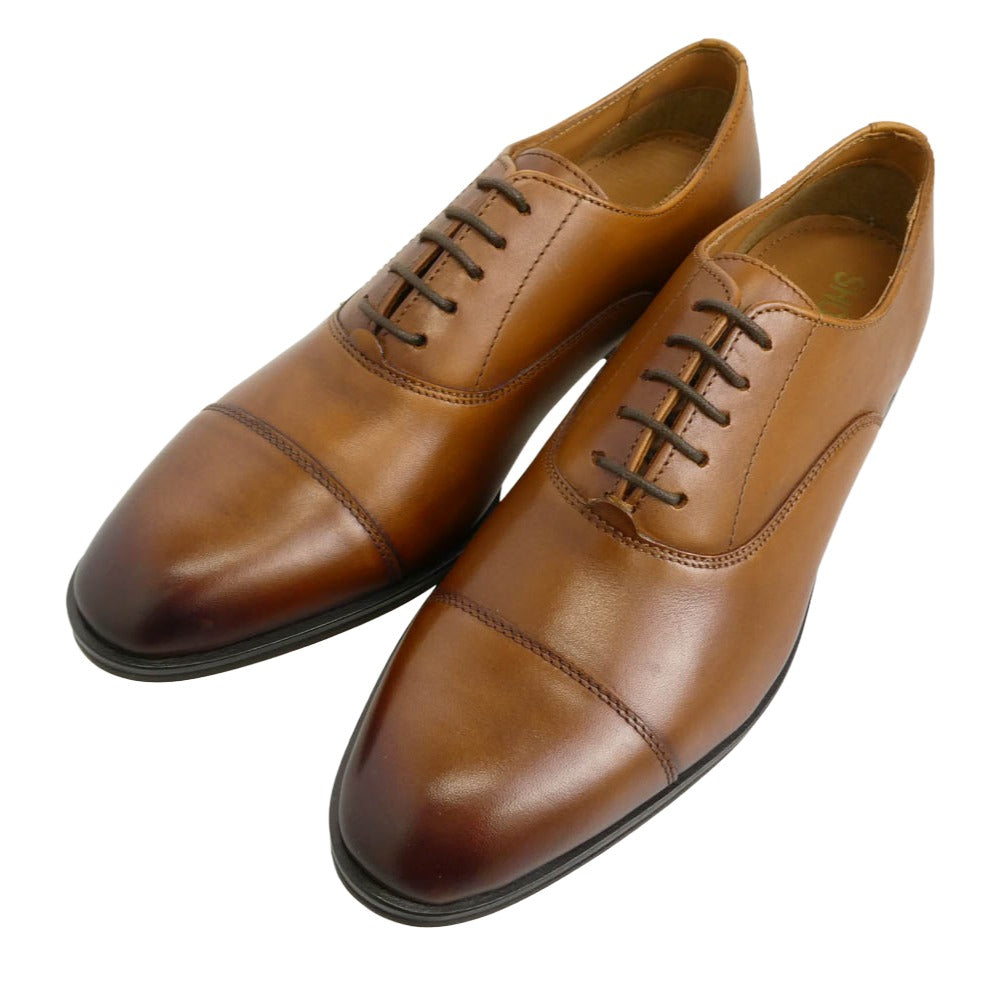 alfredoBANNISTER アルフレッドバニスター 5202-19-21715-3-4 牛革 カウレザー 革靴 内羽根 ストレートチップ レザーシューズ ブラウン系 42【美品】【中古】