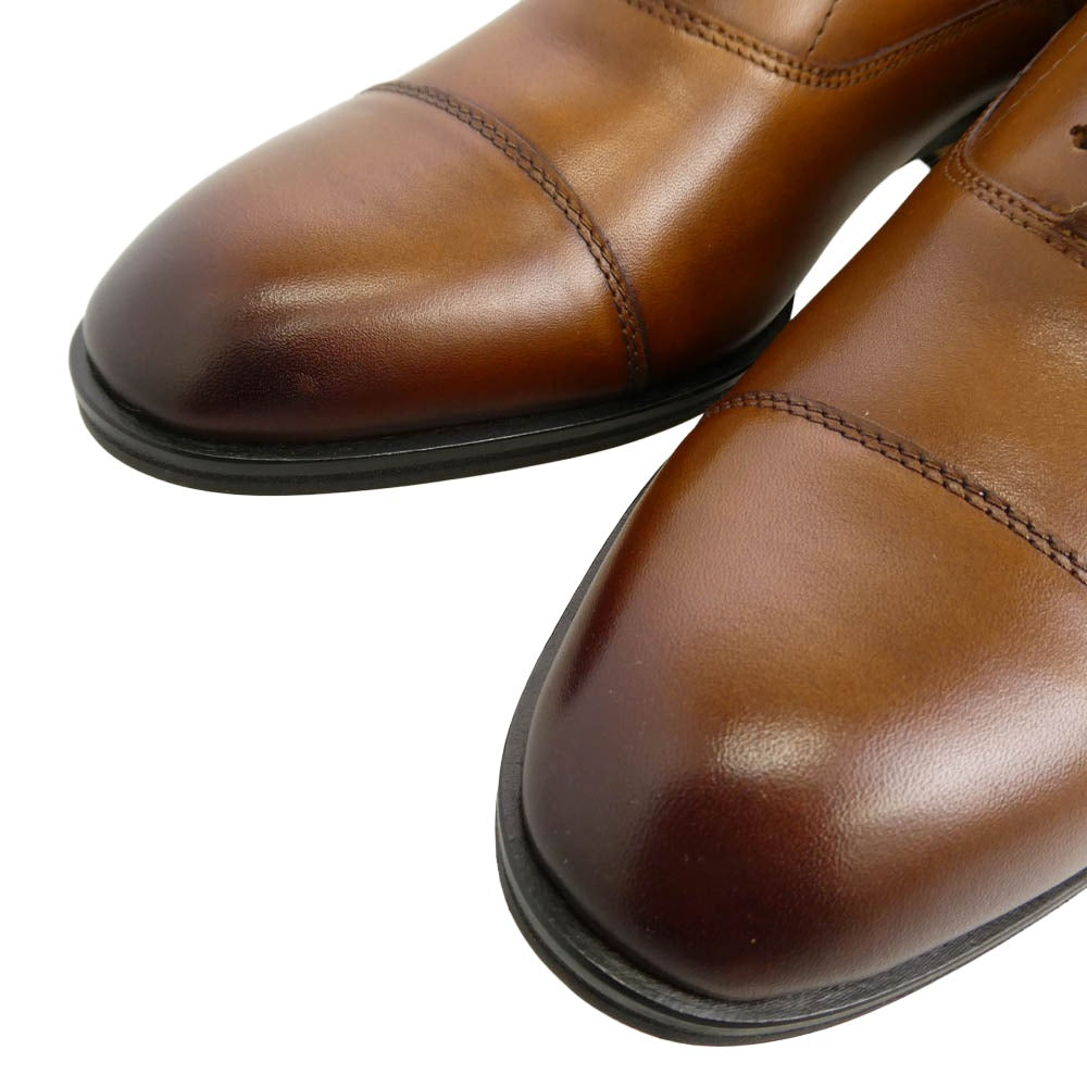 alfredoBANNISTER アルフレッドバニスター 5202-19-21715-3-4 牛革 カウレザー 革靴 内羽根 ストレートチップ レザーシューズ ブラウン系 42【美品】【中古】