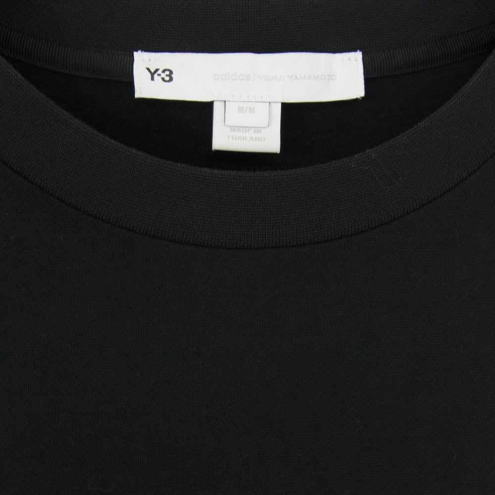 Y-3 Yohji Yamamoto ワイスリー ヨウジヤマモト HG6093 16C001 チェスト ビッグロゴ Tシャツ 半袖Tシャツ ブラック系 M【中古】