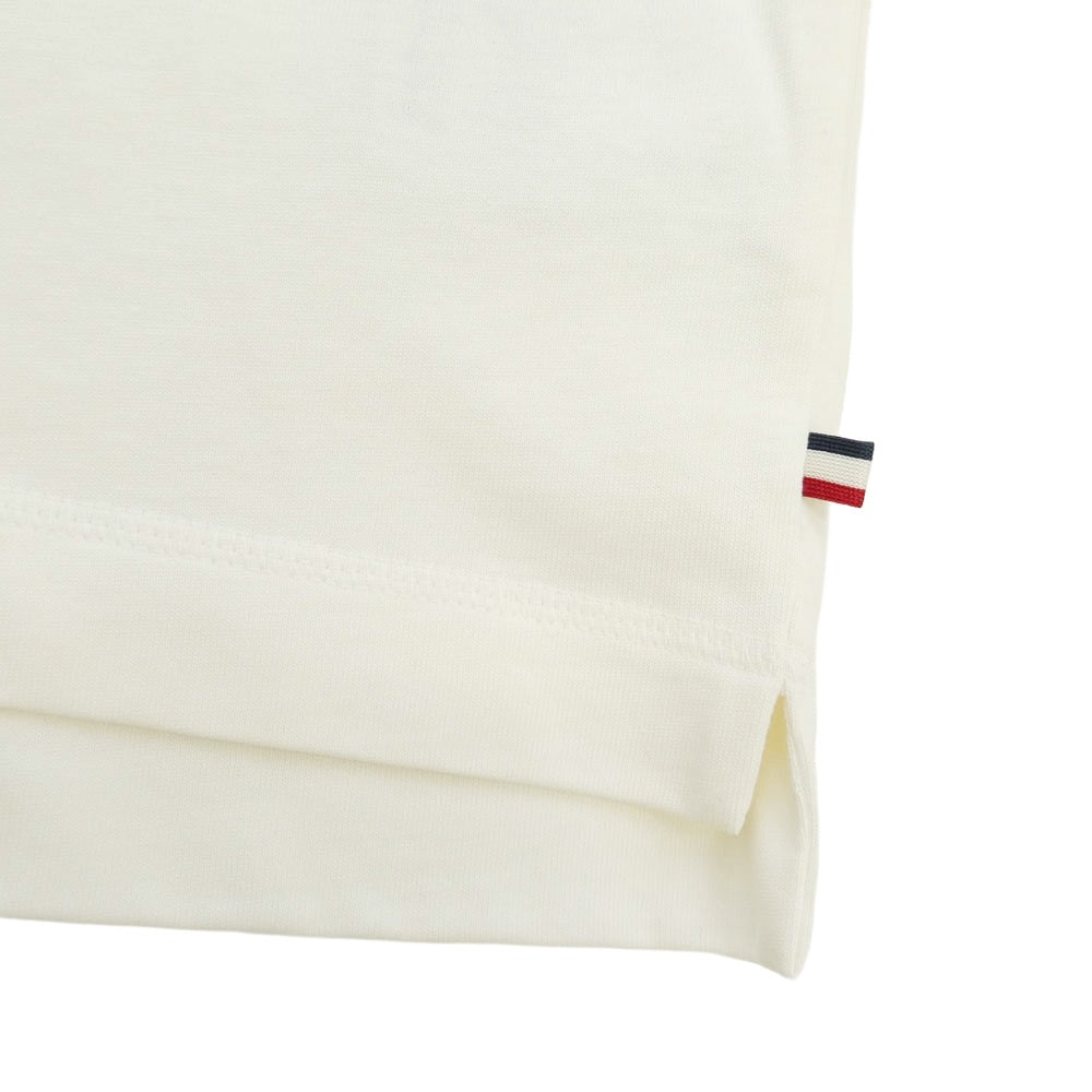 MONCLER モンクレール 25SS K10978C00007 NECK LOGO PRINT T SHIRT ネック ロゴ プリント Tシャツ 半袖カットソー オフホワイト系 L【中古】