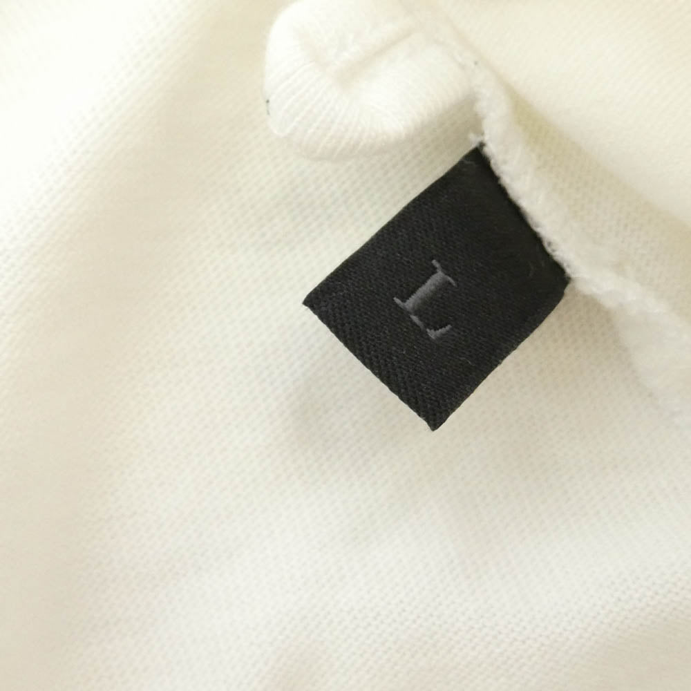 MONCLER モンクレール 21SS G10918C7C510 MAGLIA GIROCOLLO T SHIRT マグリア ジロコルロ ラバーロゴ ワッペン ロゴプリント 半袖 Tシャツ カットソー オフホワイト系 L【中古】