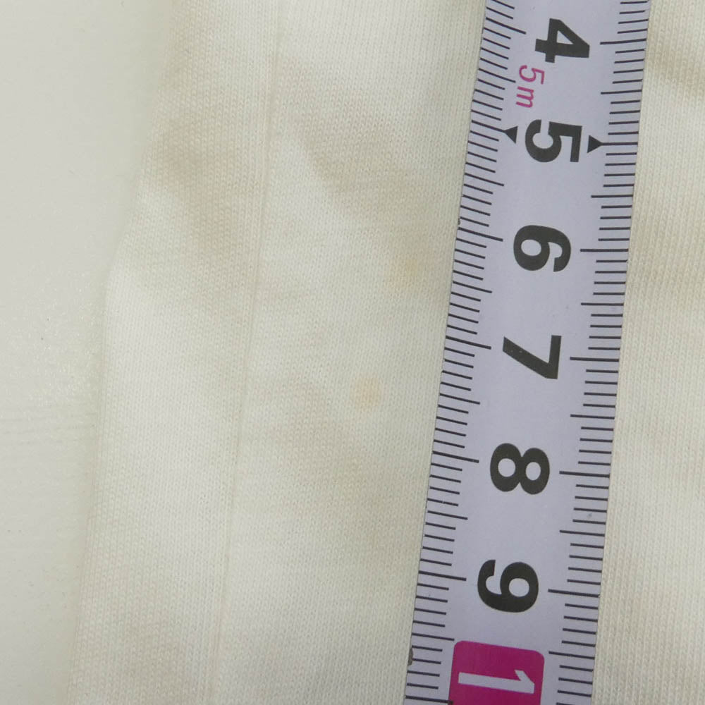 MONCLER モンクレール 21SS G10918C7C510 MAGLIA GIROCOLLO T SHIRT マグリア ジロコルロ ラバーロゴ ワッペン ロゴプリント 半袖 Tシャツ カットソー オフホワイト系 L【中古】