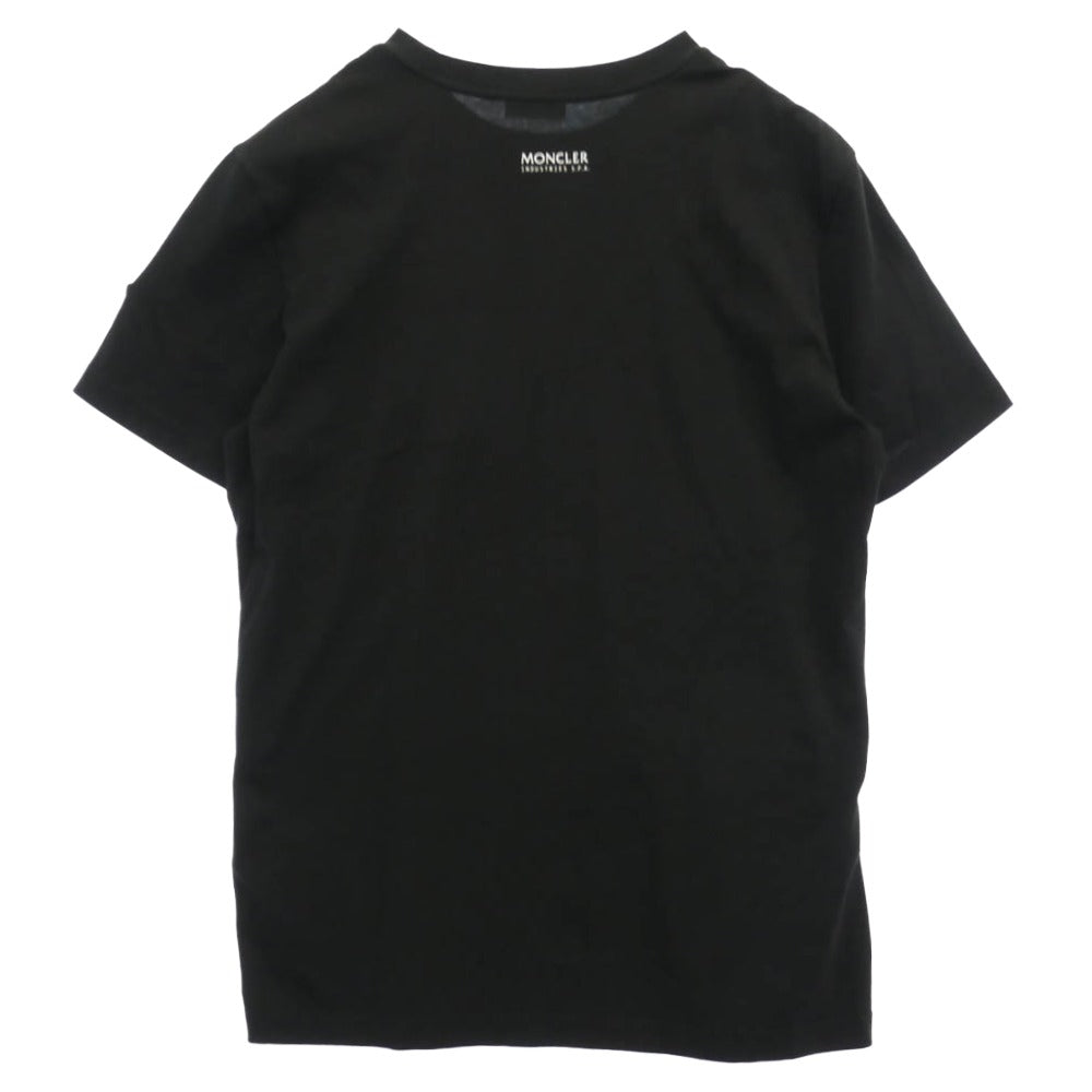MONCLER モンクレール 24SS J20918C00014 SS T SHIRT ロゴプリント Tシャツ 半袖カットソー ブラック系 L【中古】
