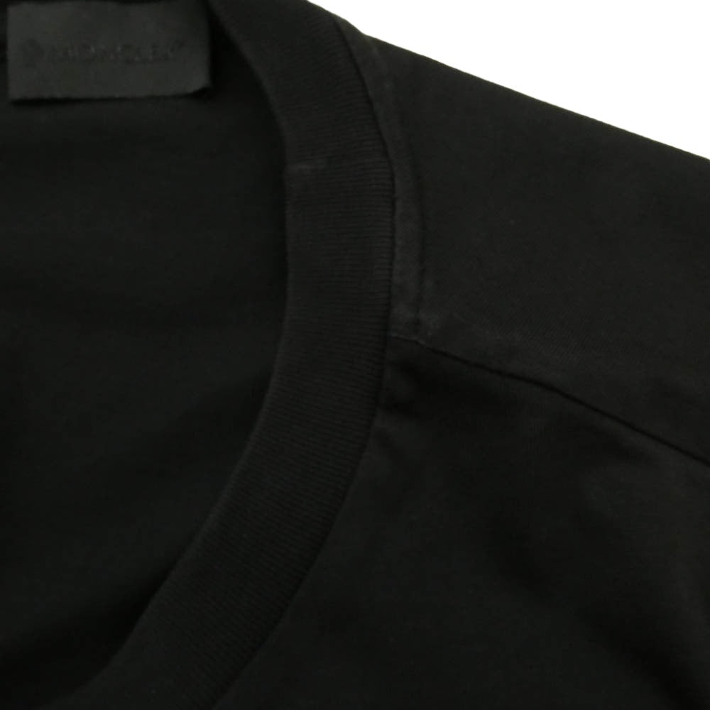 MONCLER モンクレール 24SS J20918C00014 SS T SHIRT ロゴプリント Tシャツ 半袖カットソー ブラック系 L【中古】