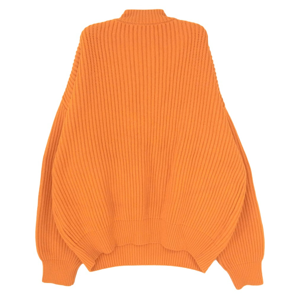 UNUSED アンユーズド US1606 3G pullover knit サイド ポケット クルーネック 丸首 ニット セーター オレンジ系 2【中古】