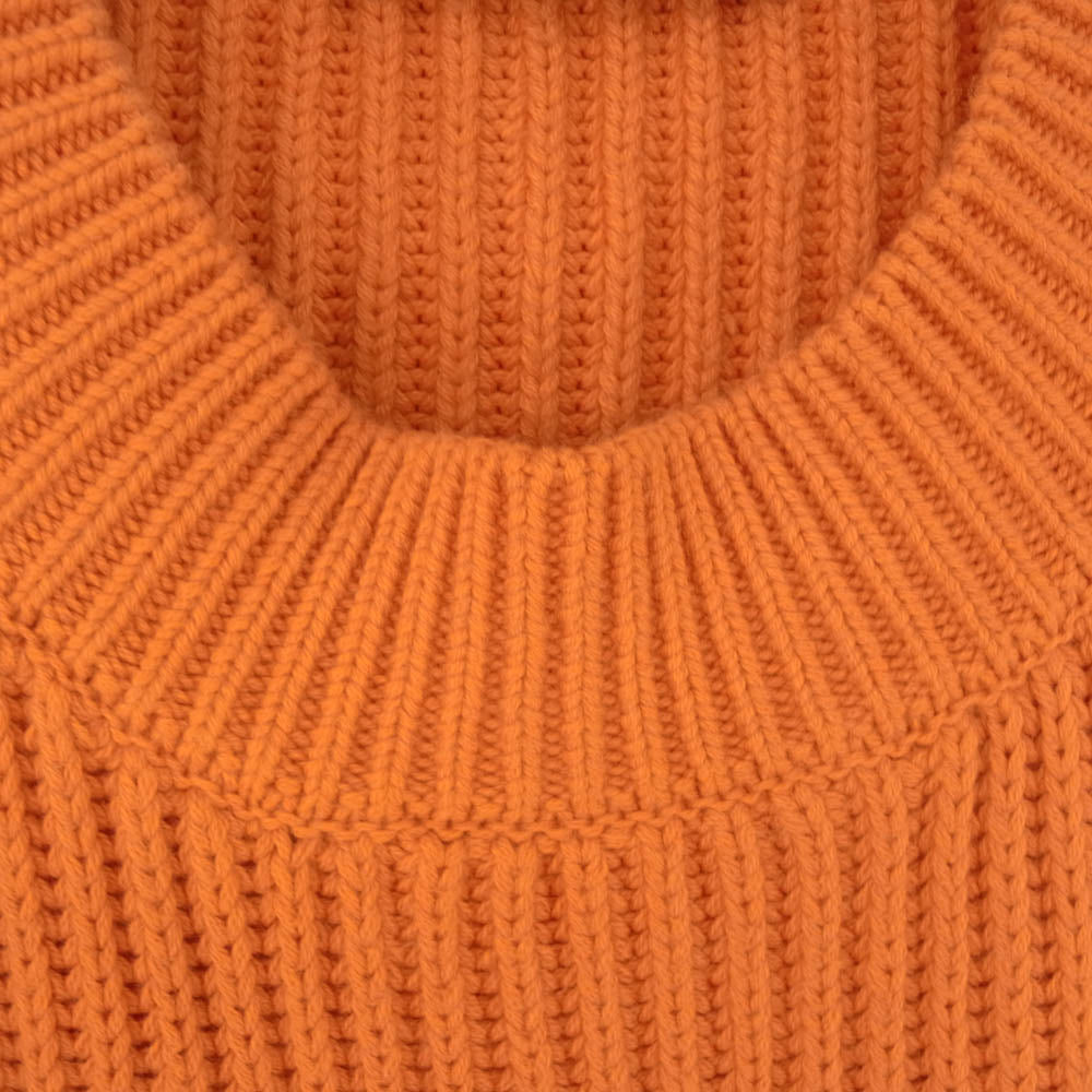 UNUSED アンユーズド US1606 3G pullover knit サイド ポケット クルーネック 丸首 ニット セーター オレンジ系 2【中古】