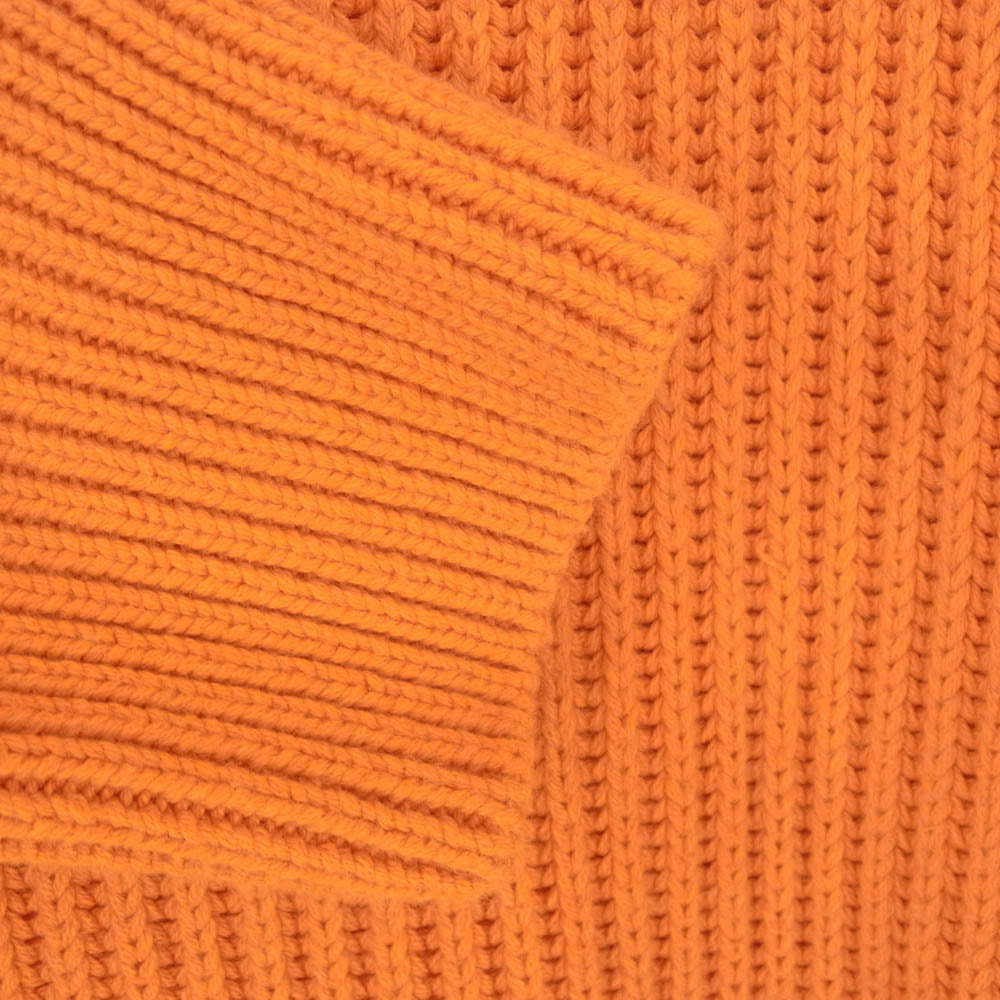 UNUSED アンユーズド US1606 3G pullover knit サイド ポケット クルーネック 丸首 ニット セーター オレンジ系 2【中古】