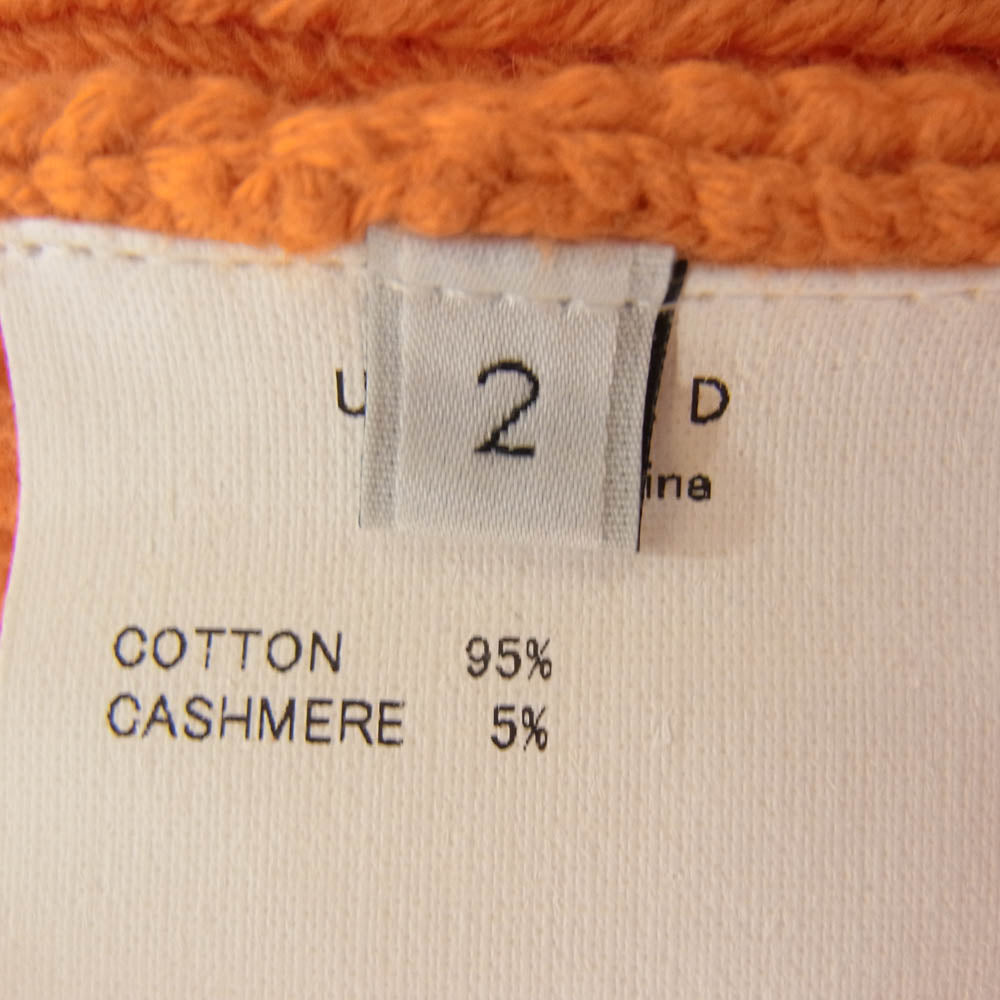 UNUSED アンユーズド US1606 3G pullover knit サイド ポケット クルーネック 丸首 ニット セーター オレンジ系 2【中古】