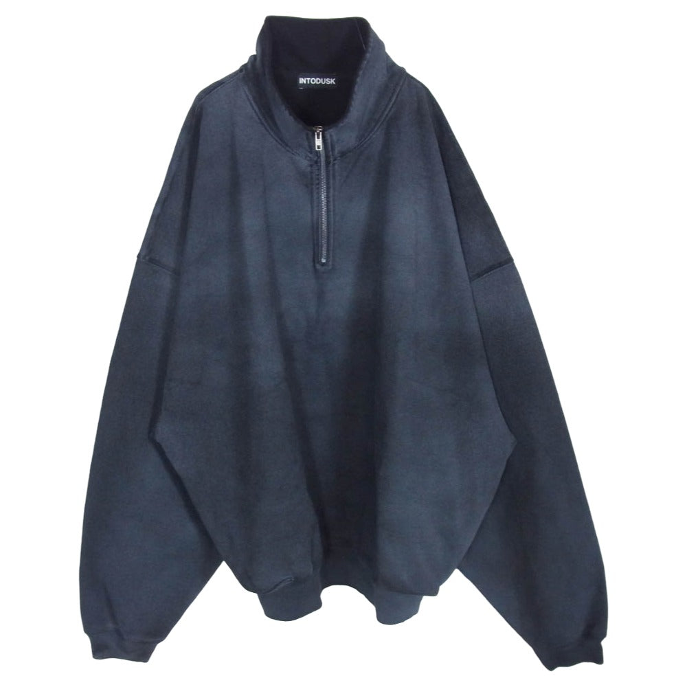 イントゥダスク ハーフジップ スウェット トレーナー ブラック系 L【中古】