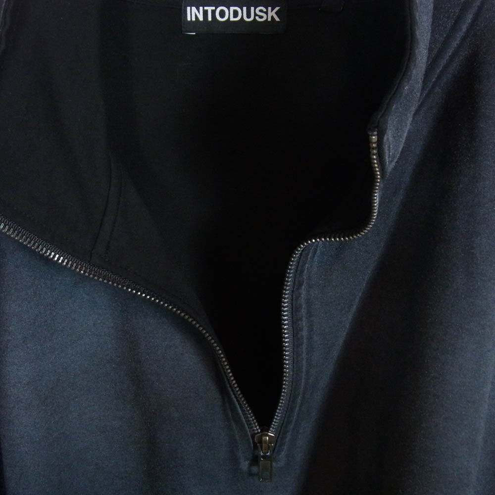 イントゥダスク ハーフジップ スウェット トレーナー ブラック系 L【中古】