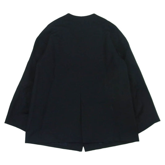 JOURNAL STANDARD ジャーナルスタンダード L'ESSAGE レサージュ ヴィスウール ノーカラー ジャケット ダークネイビー系 サイズ表記なし【中古】