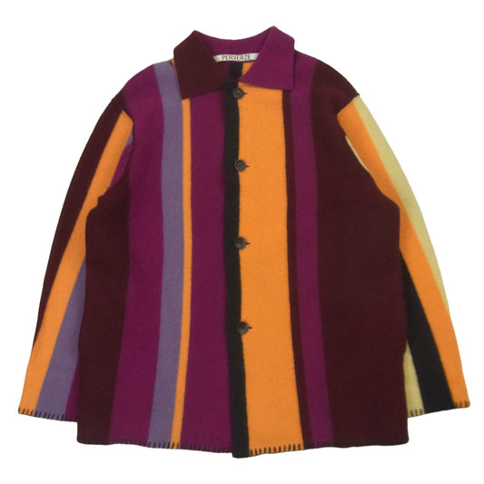 パーパーズ 0122010515 Blanket Coat ウール ブランケット コート 中国製 パープル系 オレンジ系 F【中古】