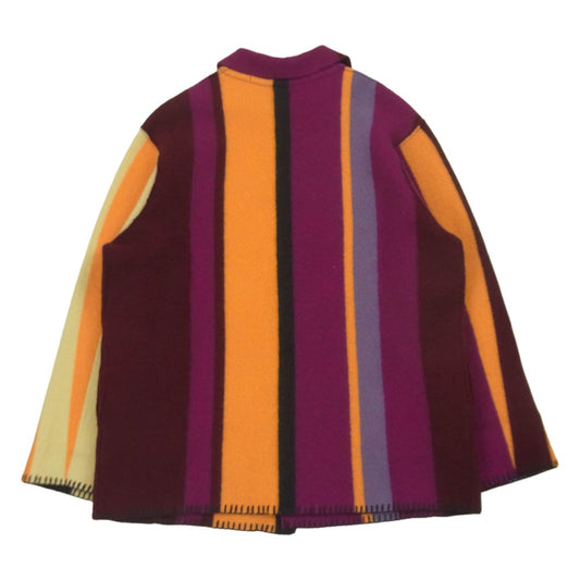 パーパーズ 0122010515 Blanket Coat ウール ブランケット コート 中国製 パープル系 オレンジ系 F【中古】