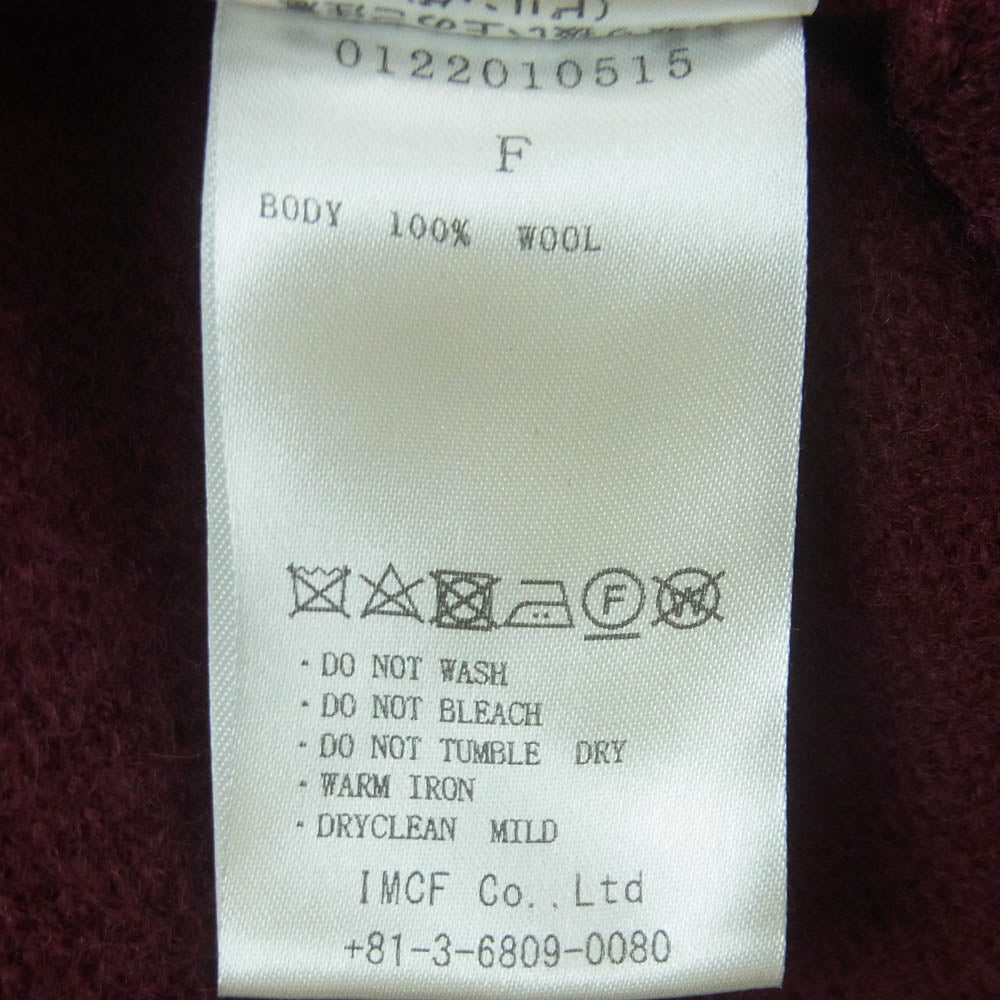 パーパーズ 0122010515 Blanket Coat ウール ブランケット コート 中国製 パープル系 オレンジ系 F【中古】