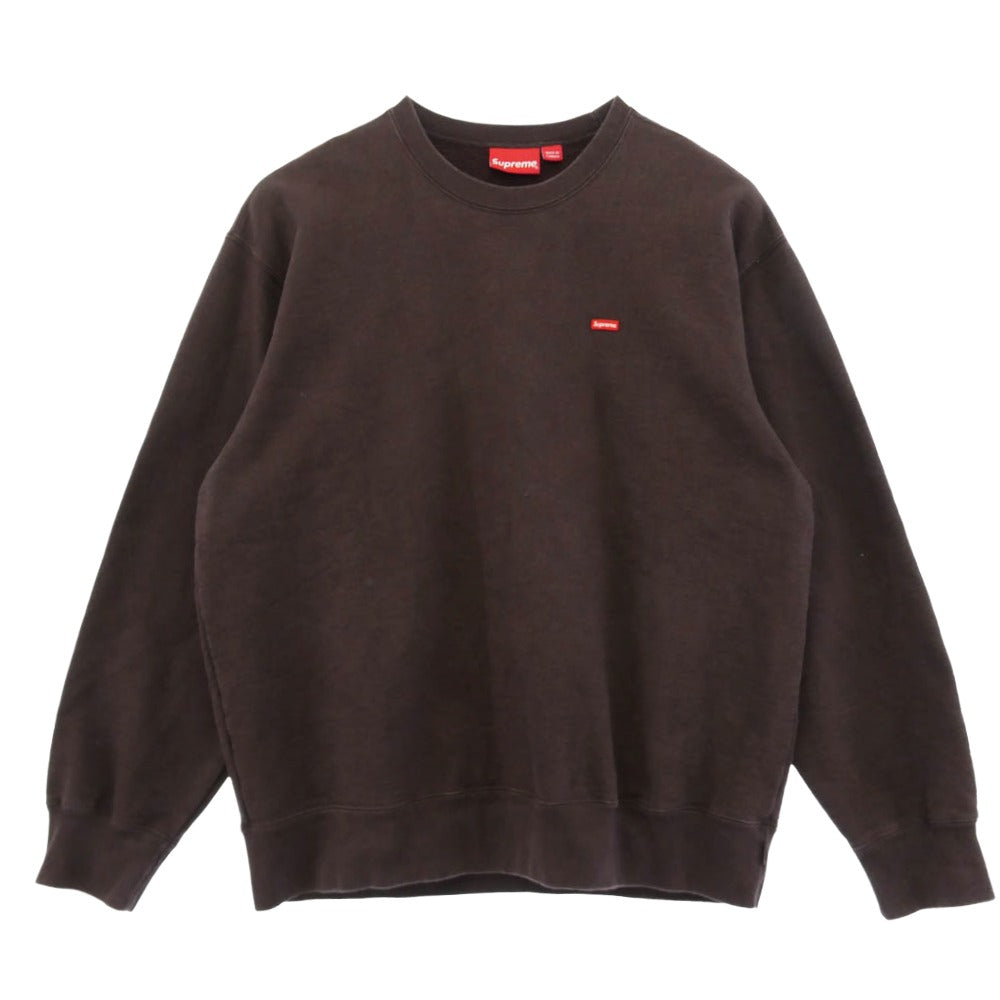 Supreme シュプリーム 22AW Small Box Logo Crewneck Sweatshirt スモールボックスロゴ クルーネック スウェットシャツ トレーナー ブラウン系 L【中古】