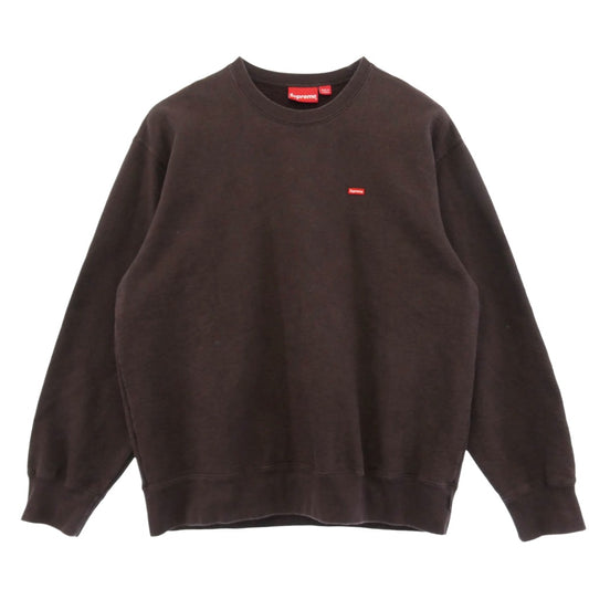 Supreme シュプリーム 22AW Small Box Logo Crewneck Sweatshirt スモールボックスロゴ クルーネック スウェットシャツ トレーナー ブラウン系 L【中古】