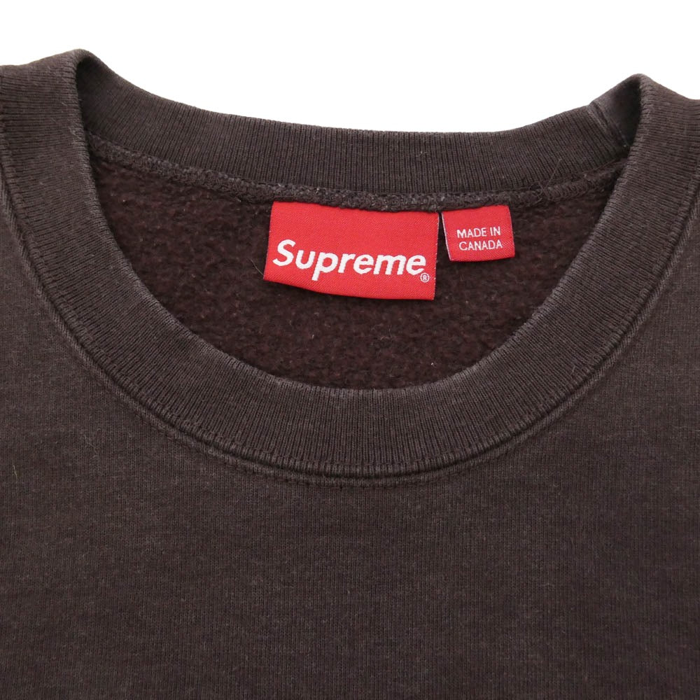 Supreme シュプリーム 22AW Small Box Logo Crewneck Sweatshirt スモールボックスロゴ クルーネック スウェットシャツ トレーナー ブラウン系 L【中古】