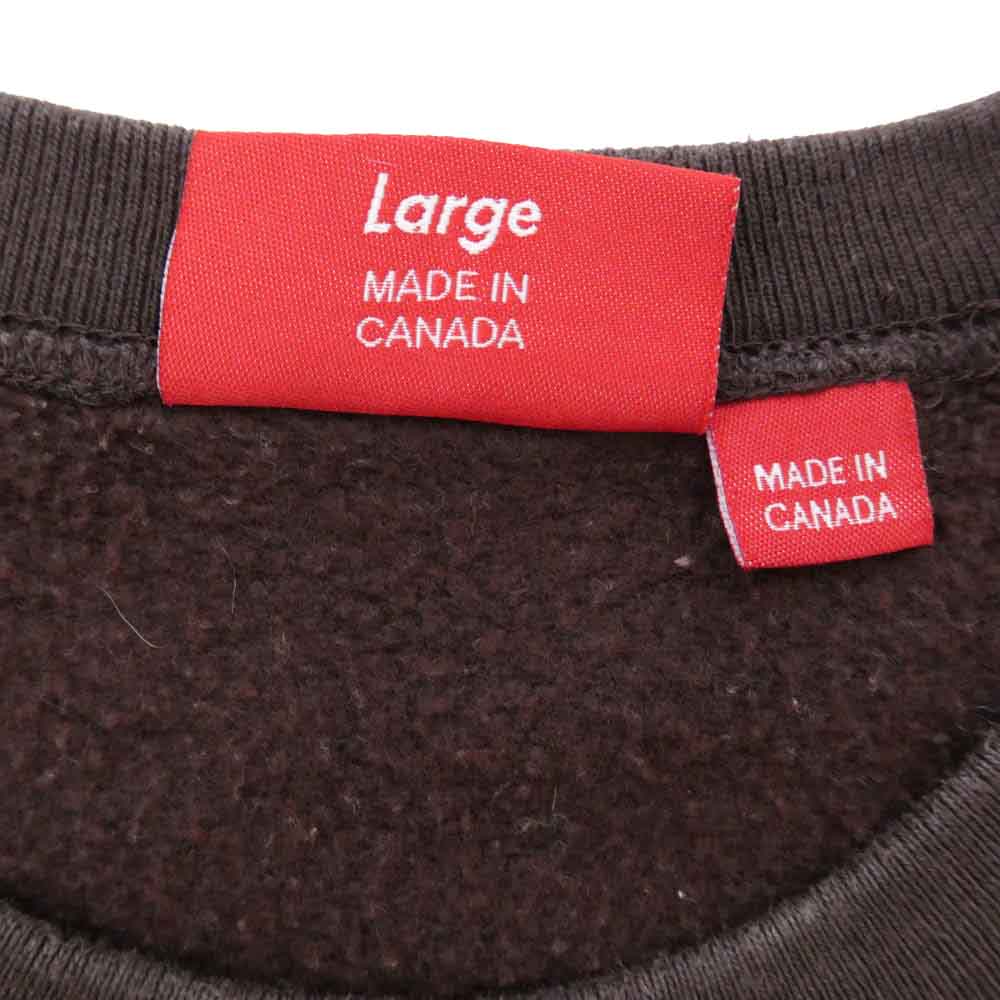 Supreme シュプリーム 22AW Small Box Logo Crewneck Sweatshirt スモールボックスロゴ クルーネック スウェットシャツ トレーナー ブラウン系 L【中古】