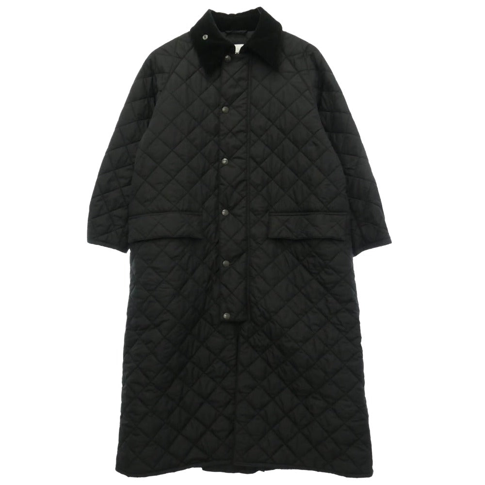 Barbour バブアー 2102378 NEW BURGHLEY QUILT ニューバレー キルティング コート ブラック系 36【中古】