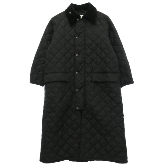 Barbour バブアー 2102378 NEW BURGHLEY QUILT ニューバレー キルティング コート ブラック系 36【中古】