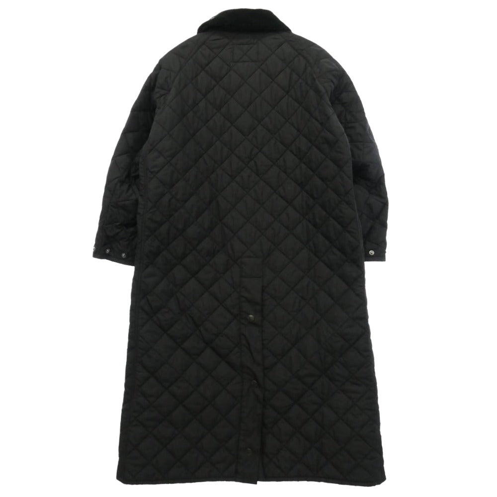 Barbour バブアー 2102378 NEW BURGHLEY QUILT ニューバレー キルティング コート ブラック系 36【中古】