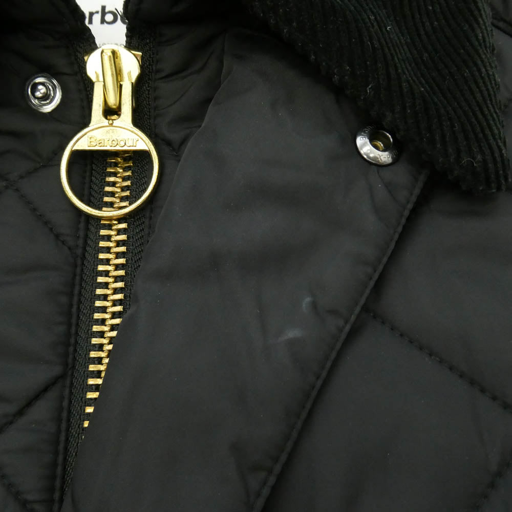 Barbour バブアー 2102378 NEW BURGHLEY QUILT ニューバレー キルティング コート ブラック系 36【中古】