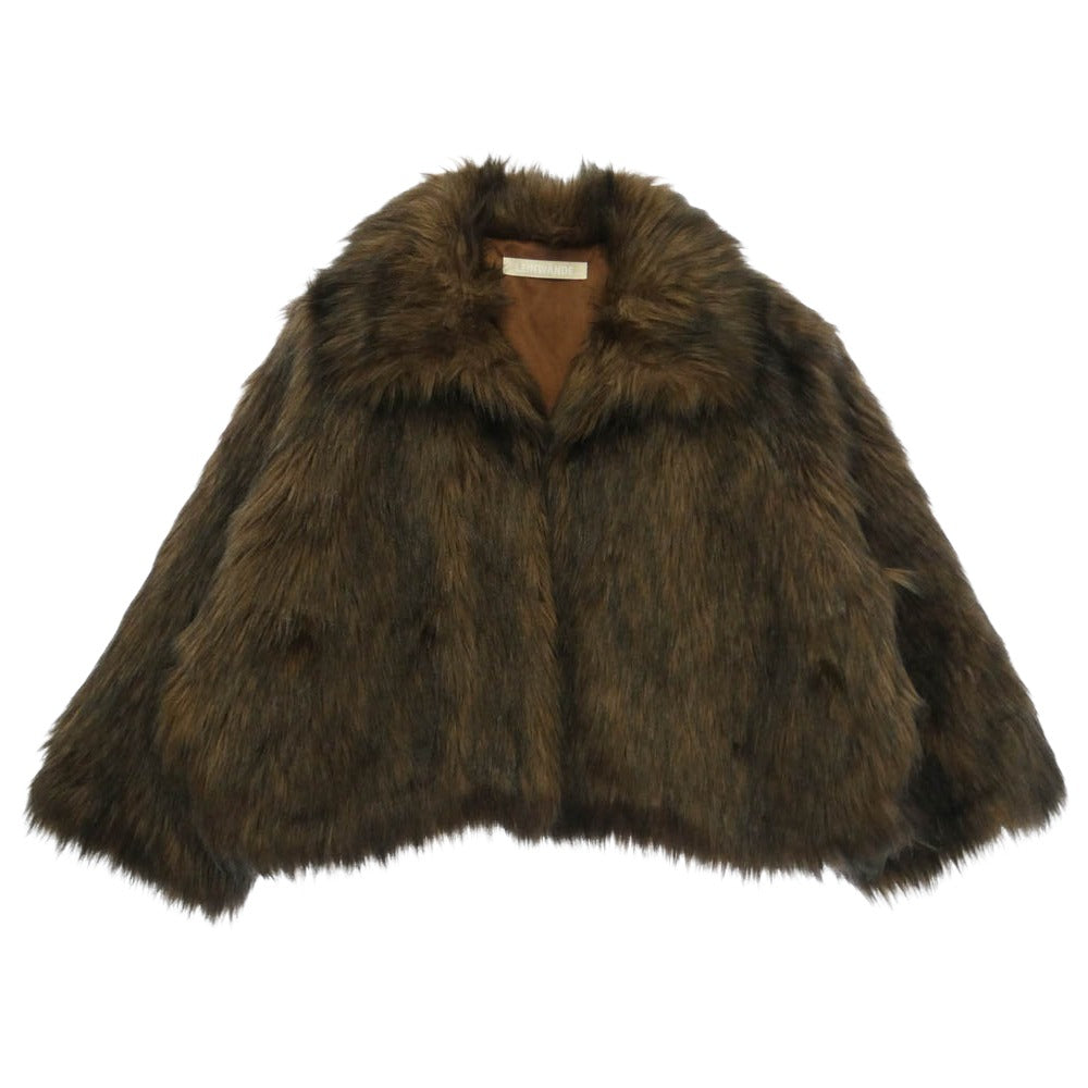 ラインヴァンド 0222030205 Vegan Fur Jacket ヴィーガンファー ブルゾン ジャケット ブラウン系 F【中古】