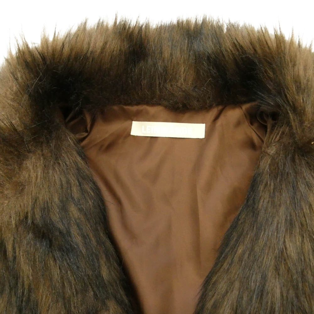 ラインヴァンド 0222030205 Vegan Fur Jacket ヴィーガンファー ブルゾン ジャケット ブラウン系 F【中古】