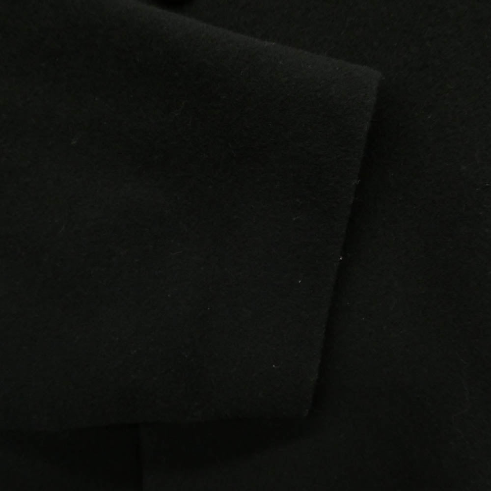 COMME des GARCONS コムデギャルソン 14AW RN-C006 コムコム ウールカシミヤ ナイロン混 丸襟 フレア コート ブラック系 S【中古】