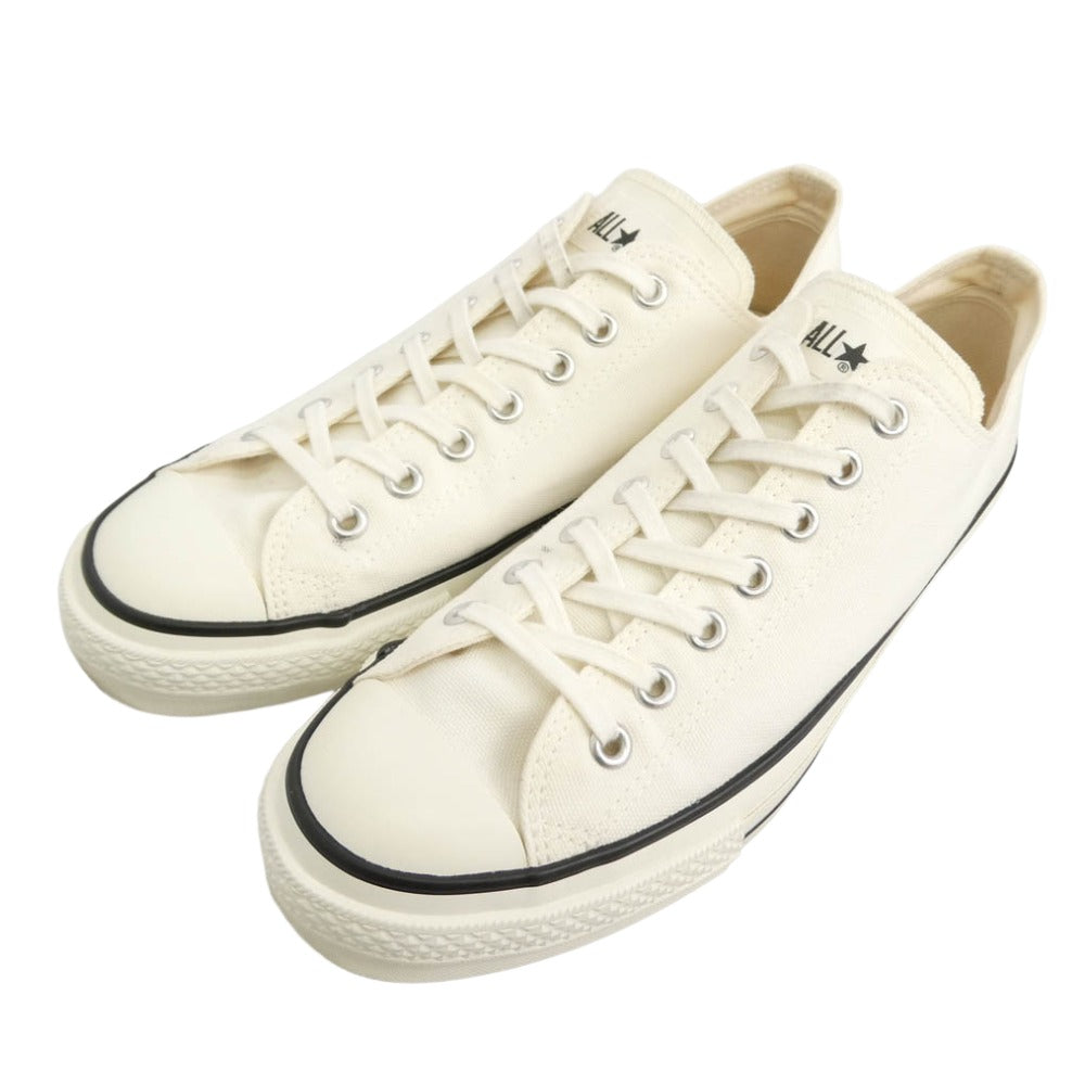 CONVERSE コンバース 日本製 CANVAS AS J OX ALL STAR キャンバス オールスター ローカット スニーカー ホワイト系 29cm【極上美品】【中古】