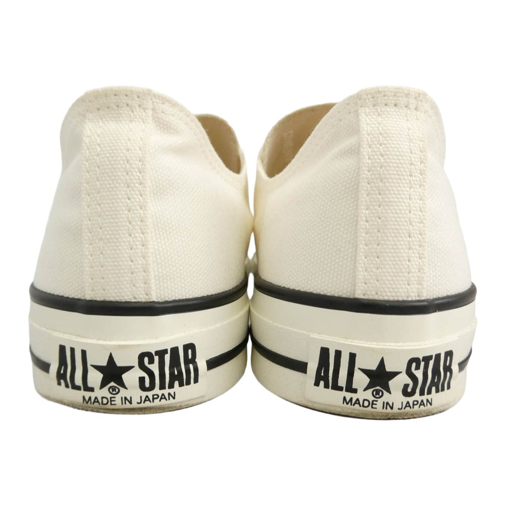 CONVERSE コンバース 日本製 CANVAS AS J OX ALL STAR キャンバス オールスター ローカット スニーカー ホワイト系 29cm【極上美品】【中古】