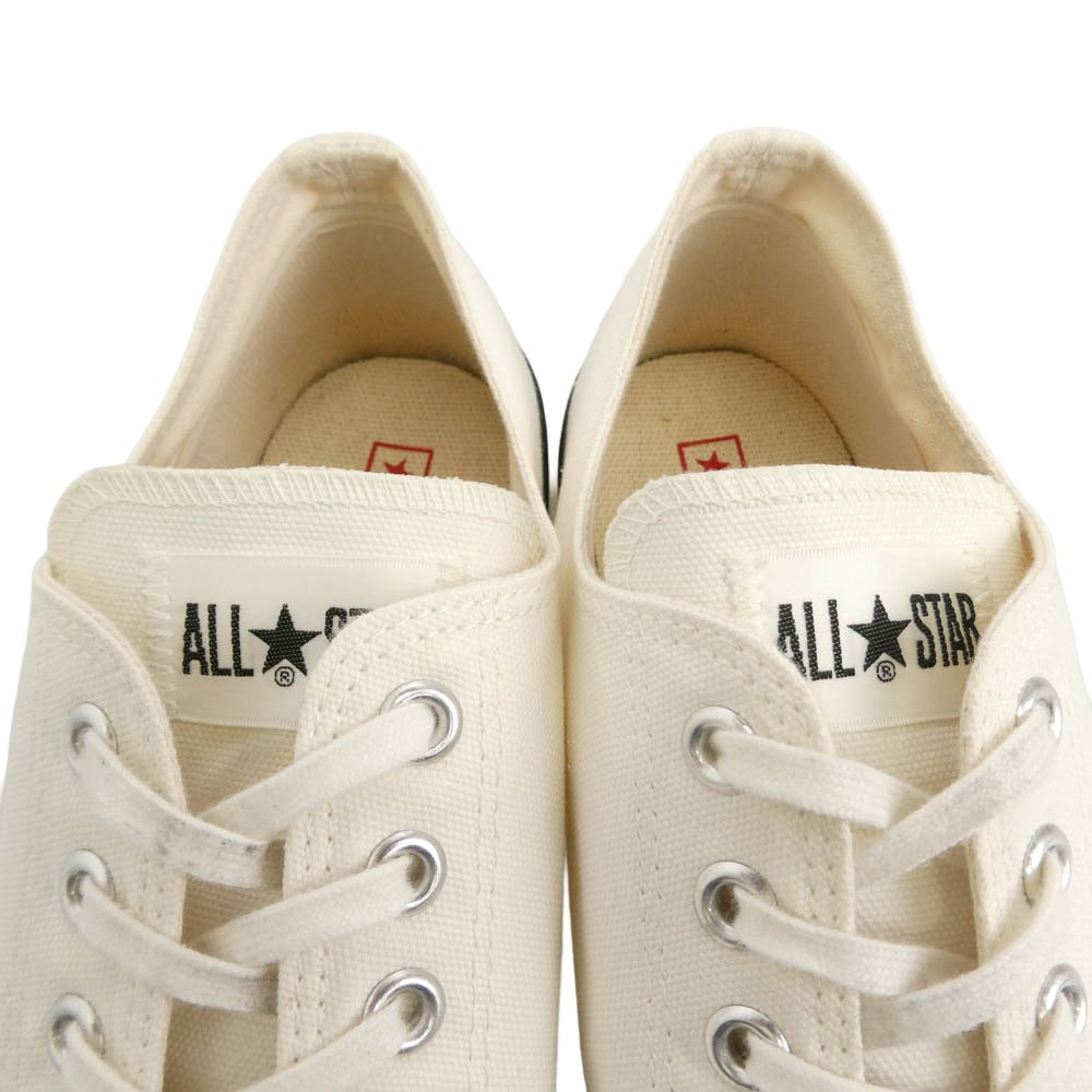 CONVERSE コンバース 日本製 CANVAS AS J OX ALL STAR キャンバス オールスター ローカット スニーカー ホワイト系 29cm【極上美品】【中古】