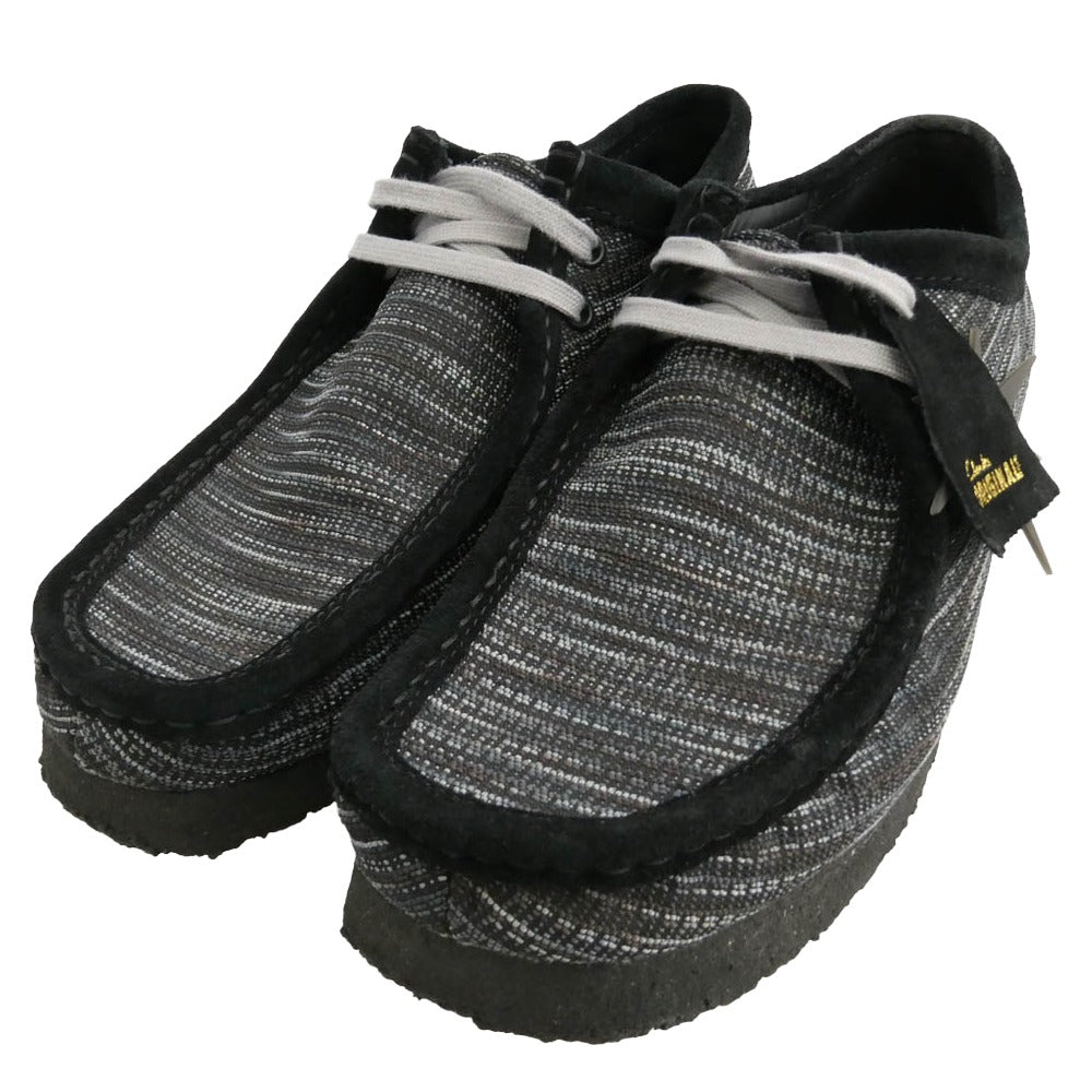 Clarks クラークス BOTT ボット × BOTT ボット WALLABEE ワラビー シューズ ブラック系 グレー系 US9.5【中古】