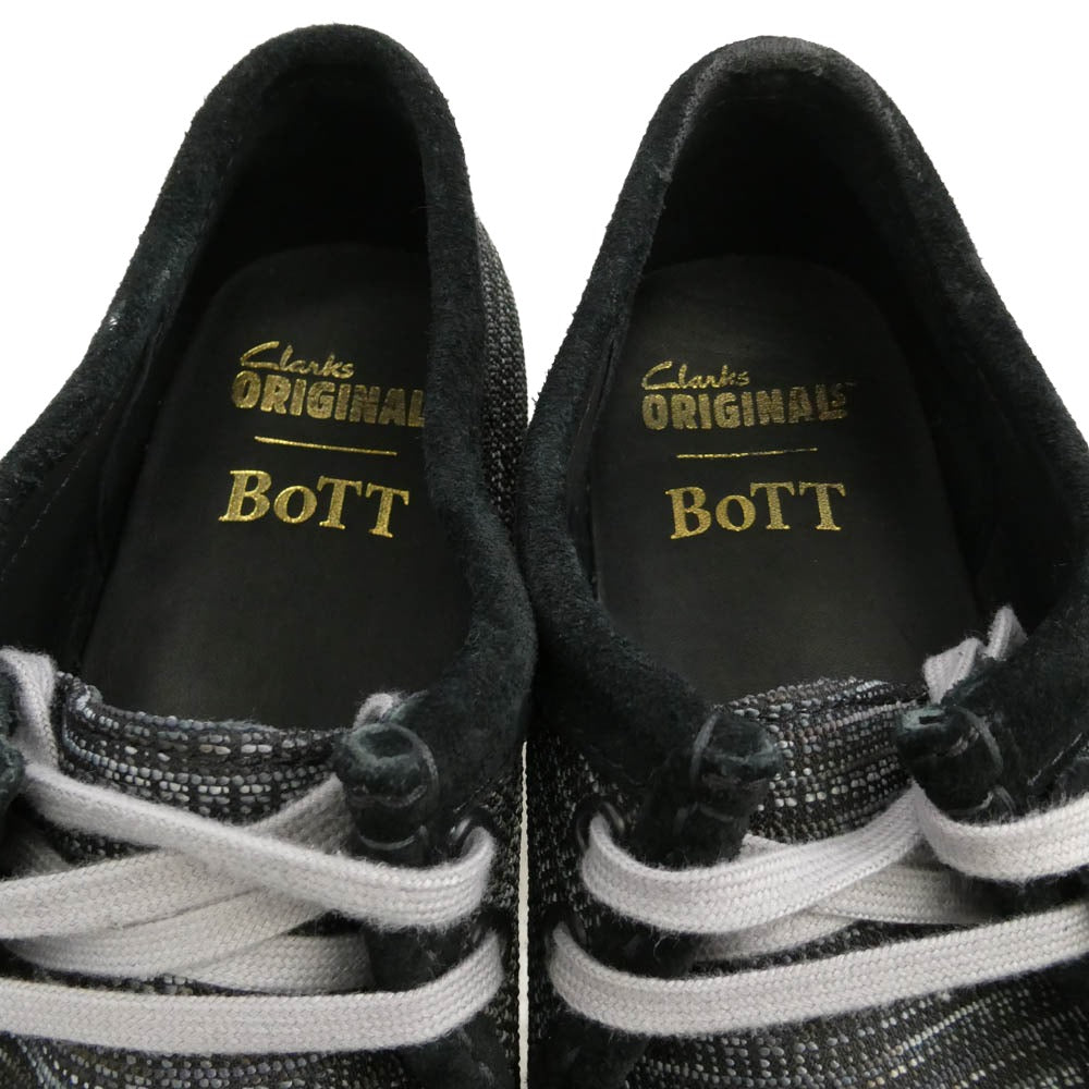 Clarks クラークス BOTT ボット × BOTT ボット WALLABEE ワラビー シューズ ブラック系 グレー系 US9.5【中古】