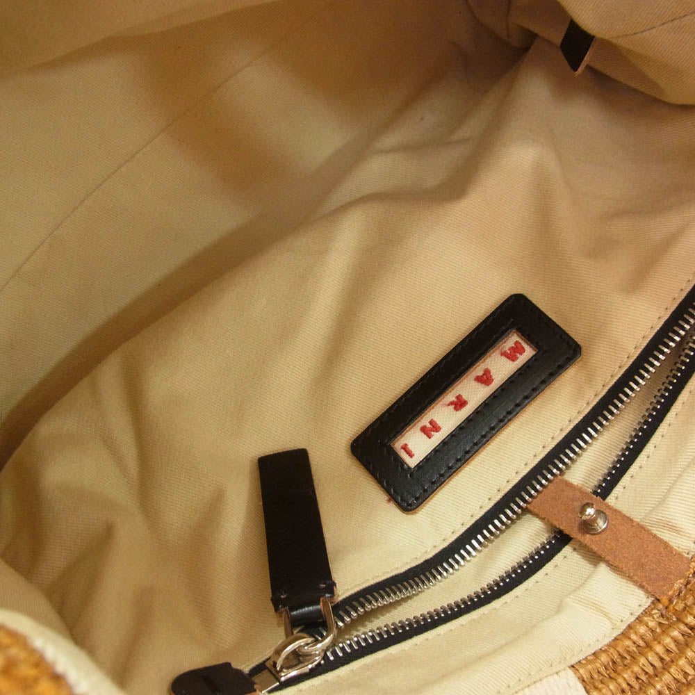 MARNI マルニ SHMP0077U0 EAST-WEST トート ハンド ショルダー バッグ ブラウン系【中古】