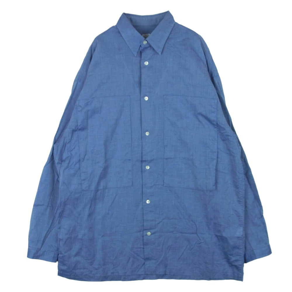 イートウツ XSHI01-2009 CORE LINEMAN SHIRT コア ラインマン 長袖 ポケット シャツ ブルー系 M【中古】