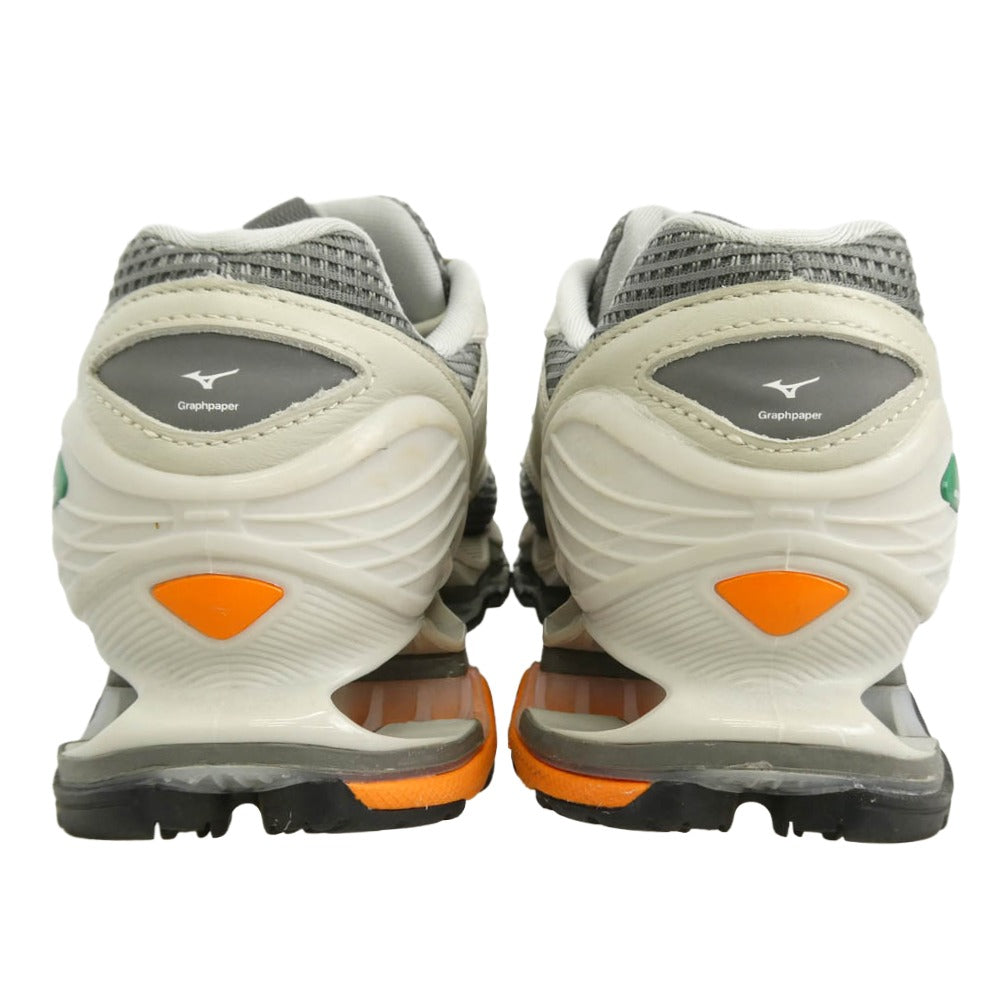 GRAPHPAPER グラフペーパー Mizuno ミズノ D1GG202705 WAVE PROPHECY LS ミズノ ウェーブ プロフェシー ランニングシューズ ローカットスニーカー グレー系 26cm【中古】
