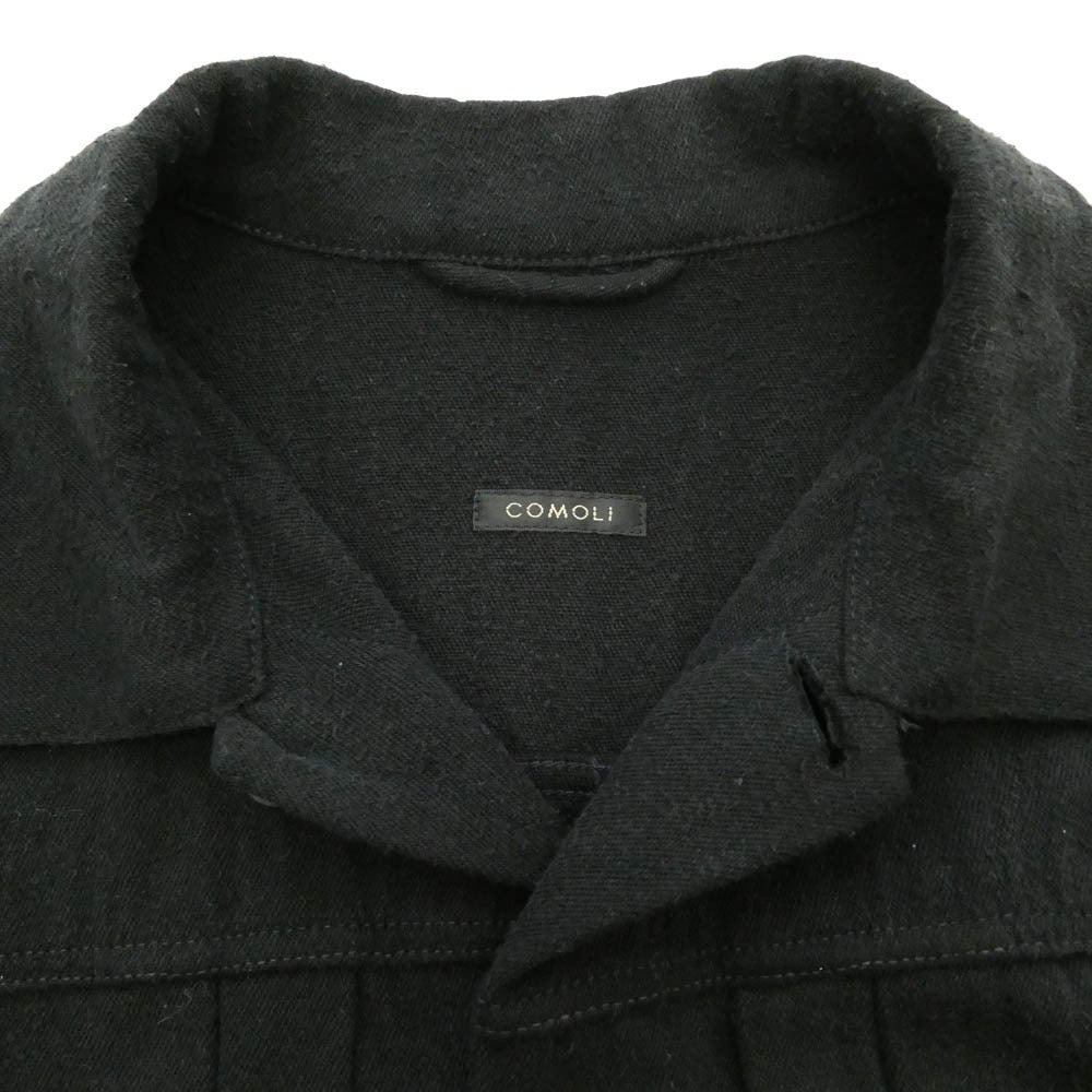 COMOLI コモリ 24SS Z01-01011 シルクネップ TYPE -1ST コットン ジャケット ブラック系 2【中古】