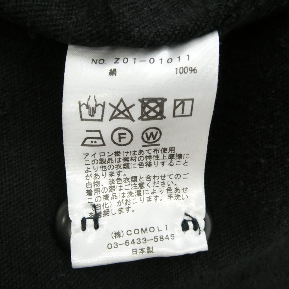 COMOLI コモリ 24SS Z01-01011 シルクネップ TYPE -1ST コットン ジャケット ブラック系 2【中古】