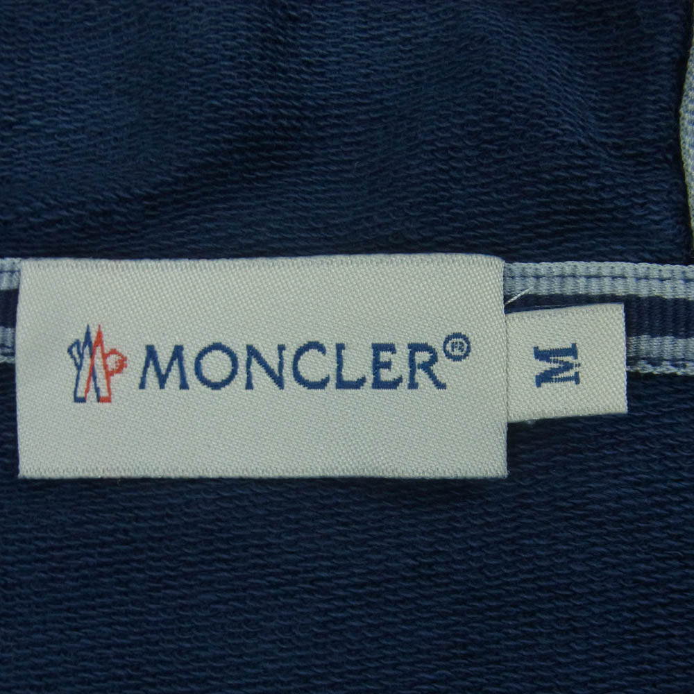 MONCLER モンクレール 210918425900 MAGLIA CARDIGAN マグリア カーディガン ロゴワッペン ジップアップ パーカー ネイビー系 M【中古】