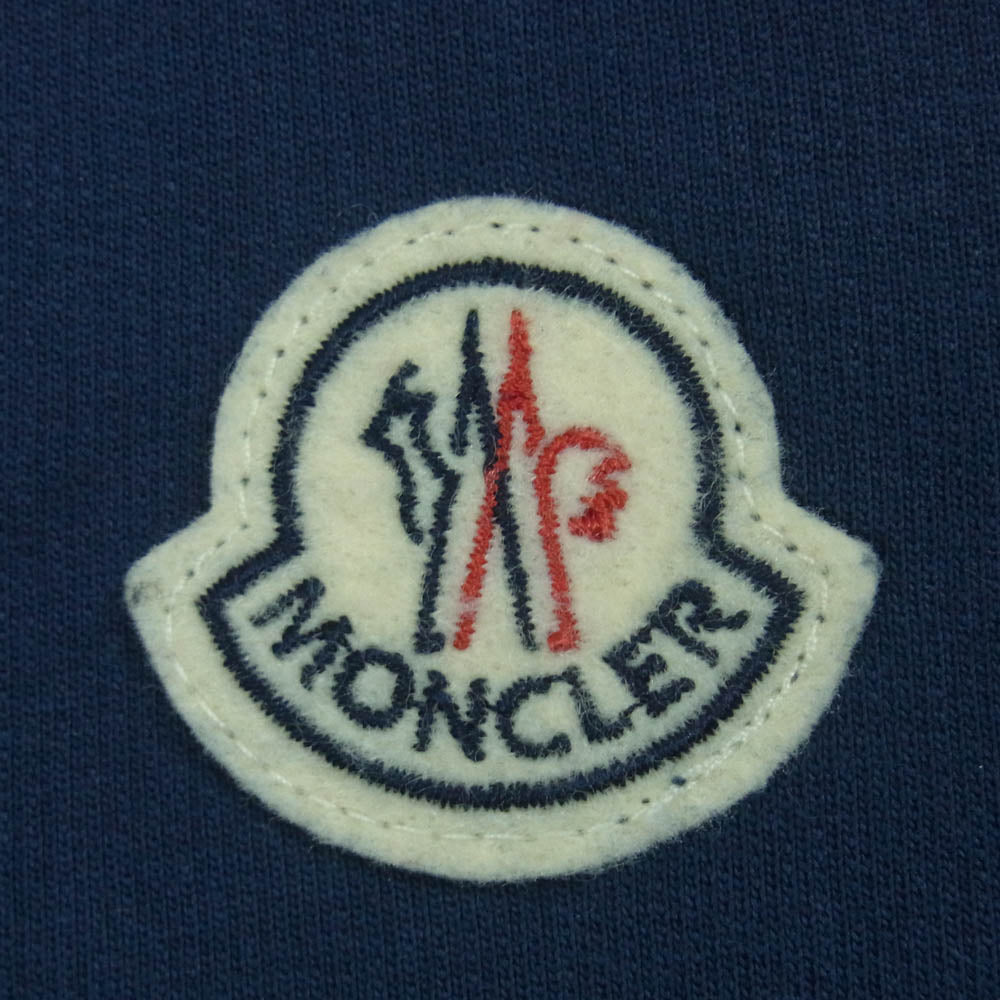 MONCLER モンクレール 210918425900 MAGLIA CARDIGAN マグリア カーディガン ロゴワッペン ジップアップ パーカー ネイビー系 M【中古】