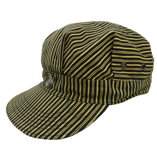 SUGAR CANE シュガーケーン SC02703 FICTION ROMANCE BROWN LIBERTY STRIPE WORK CAP ストライプ ワーク キャップ 帽子 イエロー系 ブラック系 7 1/4【中古】