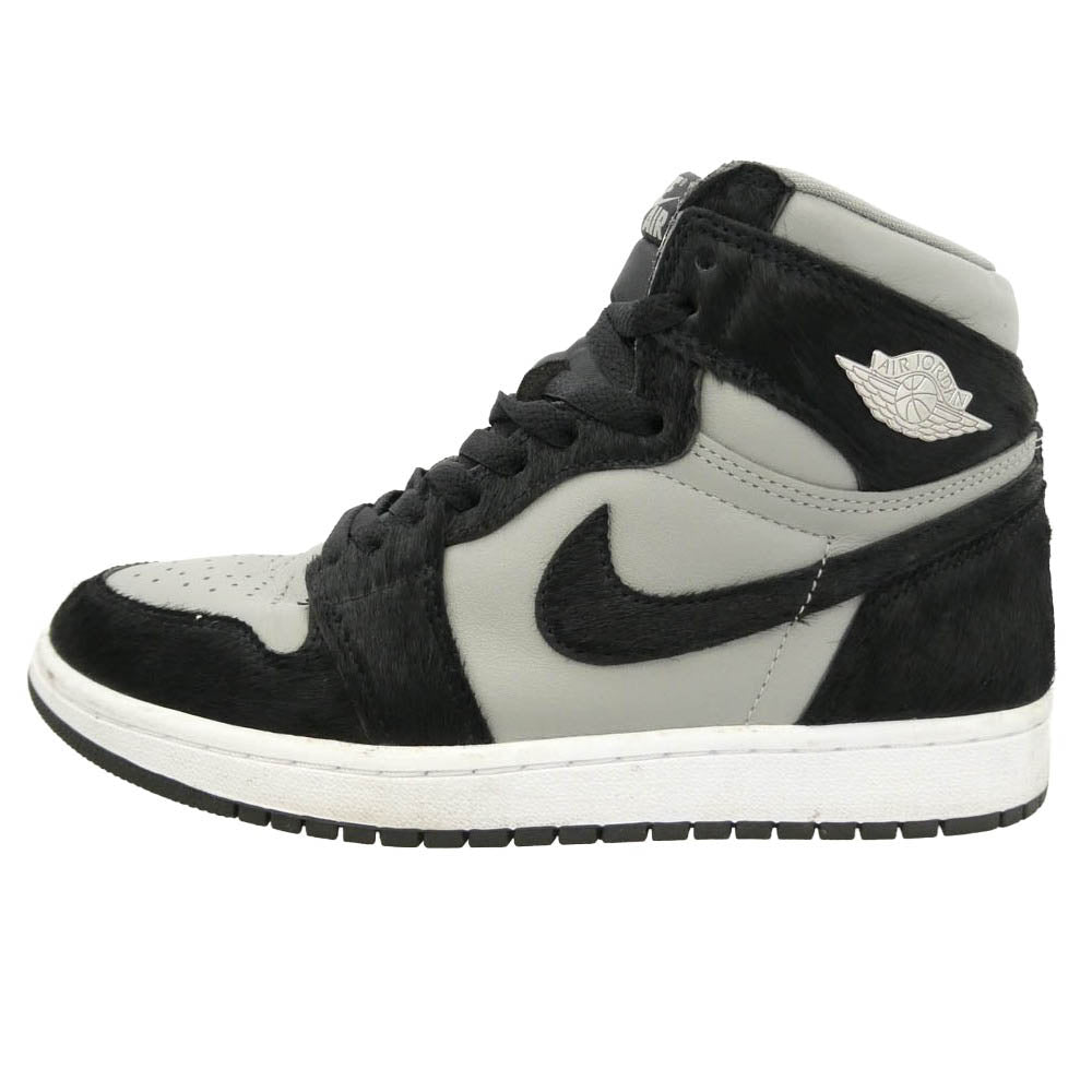NIKE ナイキ 22AW DZ2523-001 Air Jordan 1 Retro High OG Medium Grey AJ1 エアジョーダン レトロ ハイ ミディアム グレー スニーカー ブラック系 グレー系 24.5cm【中古】